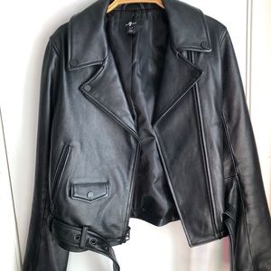 7 for all mankind leather Jacket s